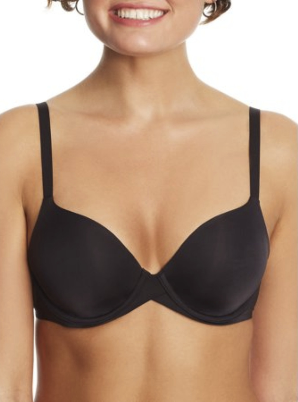 Maidenform Women One Fabulous Fit 2.0 Tailored Demi Bra Black Size 42D